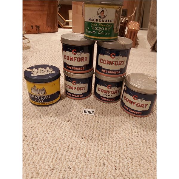 7 Vintage Tobacco Tins