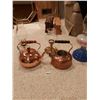 Image 1 : 2 Copper Kettle/Teapot - 3 Hurricane Lamps/Candles