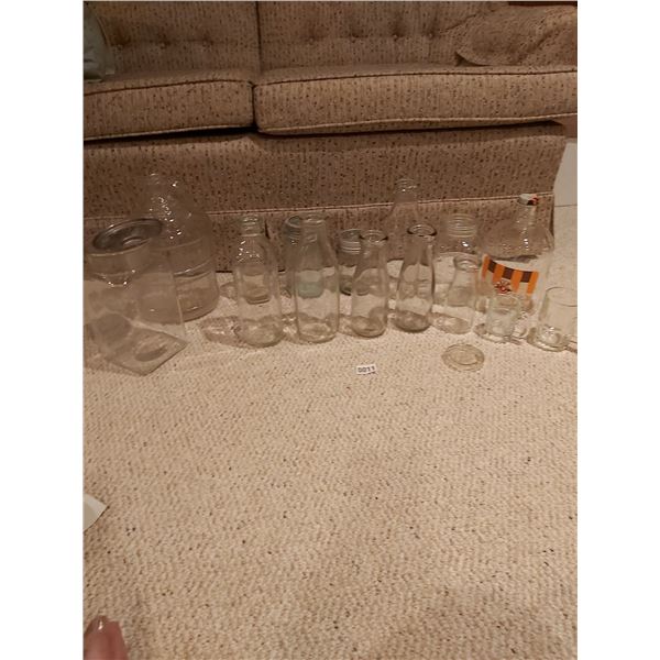15 Piece Assorted Glass Bottles/Jugs