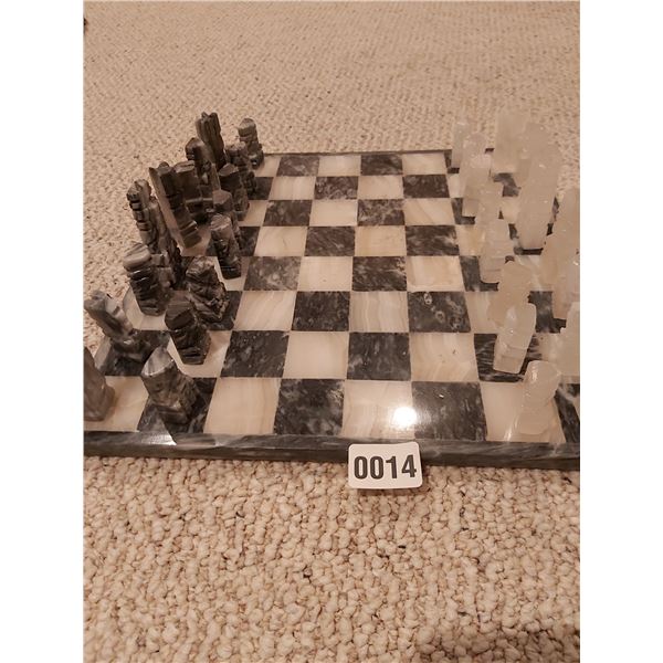 Marble Chess Board with Pieces