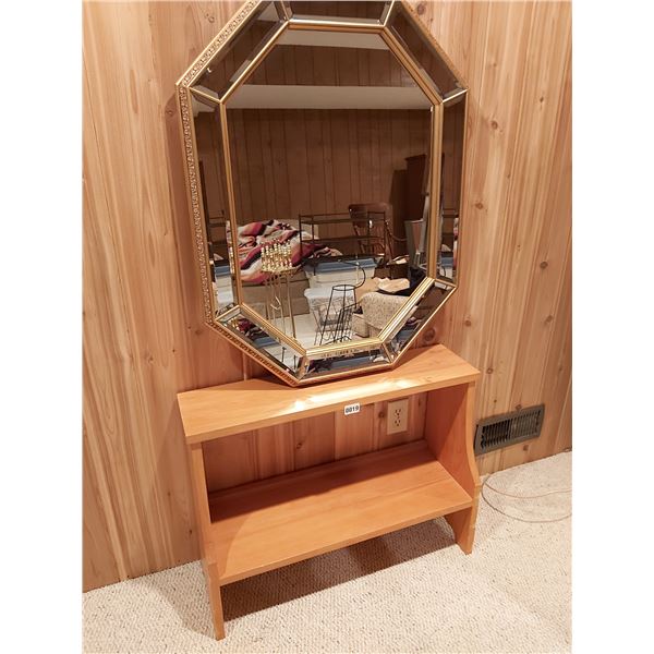 Shelf - 21.5"H x 10"D x 29.5"W / Mirror - 26"W x 34.5"H - 3 Pots