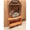 Image 1 : Shelf - 21.5"H x 10"D x 29.5"W / Mirror - 26"W x 34.5"H - 3 Pots