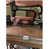 Image 1 : Singer Sewing Machine with Treadle Table with Accessories