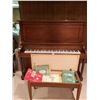 Image 1 : Kurtzmann Upright Piano with Bench & Books
