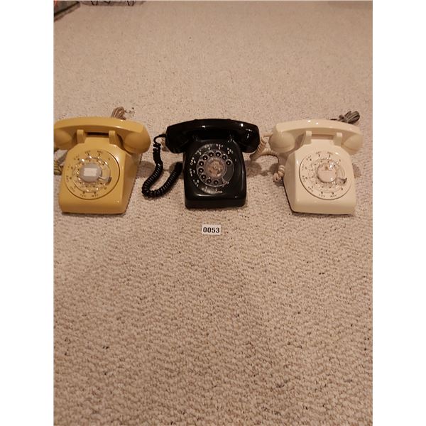 3 Rotary Phones
