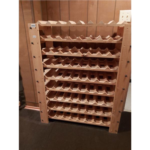 72 Bottle Wooden Wine Rack 44.5"H x 35"W x 13.5"D