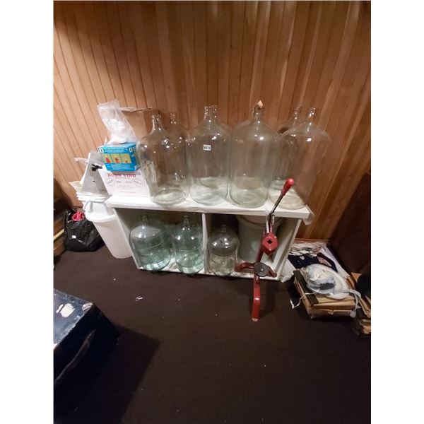 Wine Making Equipment  14 Bottles, Filters, Corking Machine, Corks