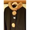 Image 2 : Vintage Black with Fur Trim Coat size 10-12