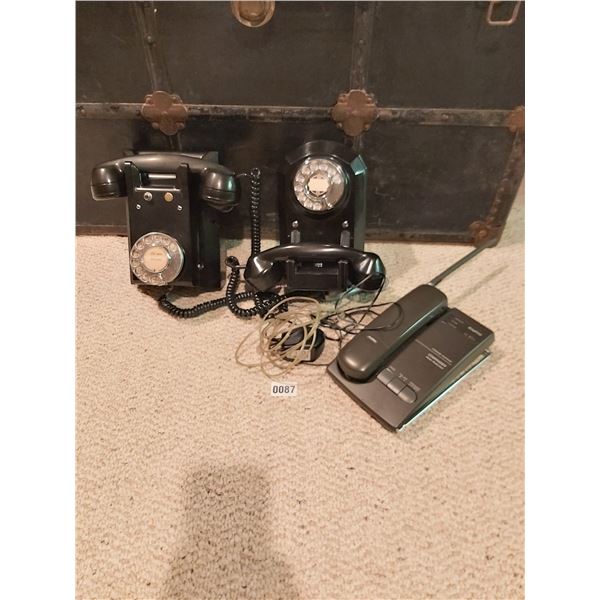 2 Rotary Phones - Cordless Sanyo Telephone