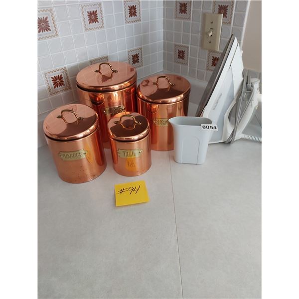 Tea, Coffee, Suagr, Flour Brass Cannisters - Rowenta Perfect Steam Iron