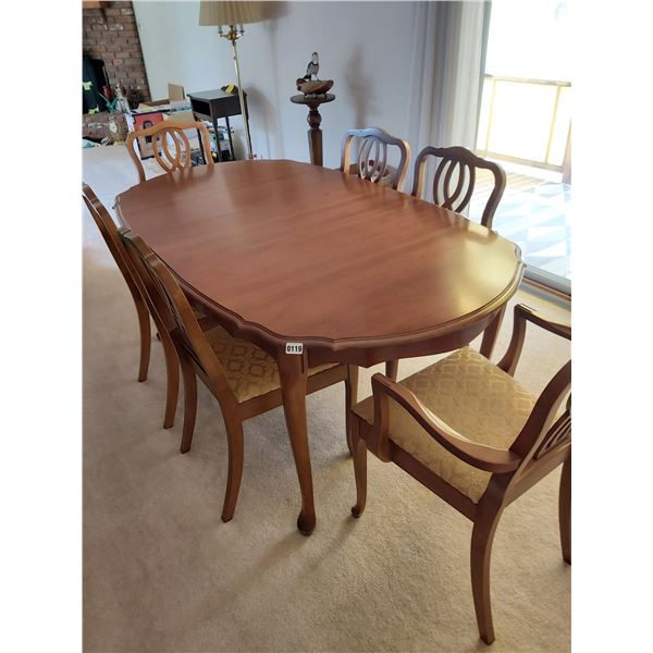 Vintage Dining Table with 6 Chairs 70"L x 40"W x 28"H