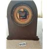 Image 3 : Wooden Mantle Clock - Wooden Drink Dispenser with 4 Green Glass Shot Glasses