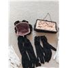 Image 3 : 6 Pairs Vintage Ladies Gloves - 2 Vintage Handbags