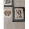 Image 3 : 3 Framed Papyrus Prints - 1 Unframed 19"W x 22.75"H