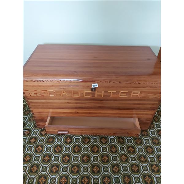 Handmade Daughter Hope Chest 42.5"W x 24"H x 19.5"D