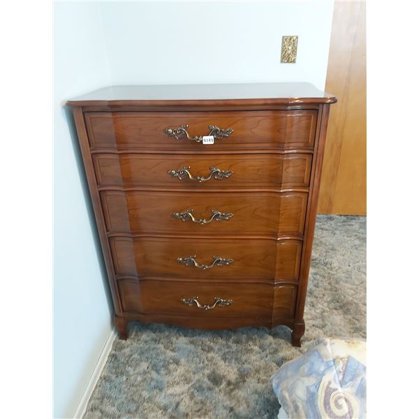 High Boy with 5 Drawers 36.5"W x 47"H x 19.25"D