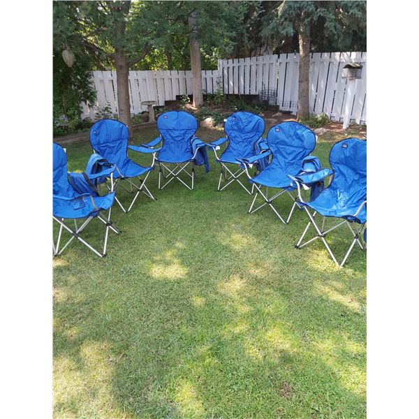 Set of 6 Mac Sports Folding Chairs with Carrying Bags