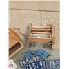 Image 2 : Supreme Washing Machine Wringer Rope - Shelf with Drawer - Vintage License Plates