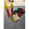 Image 1 : 2 Christmas Candles - 2 Battery Operated Wreaths - Jolly Music Mobile
