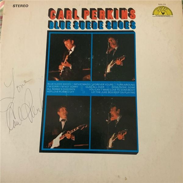 Signed Carl Perkins Carl Perkins Blue Suede Shoes Album Cover