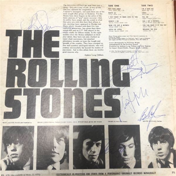 Signed Rolling Stones Aftermath Album Cover