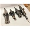 Image 1 : Lot of (4) CAT45 Misc Tool Holders