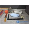 Fire King Butter Dish w/ Lid & Other Kitchen Items