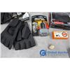 Image 4 : Assorted Gloves, Replacement Fuel Door & Other Car Related Items