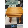 Image 1 : **Wooden Set of (3) Nesting Tables