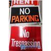 Image 4 : Various Paper Signs - Rent, For Sale, No Trespassing & More