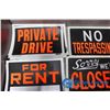 Image 6 : Various Paper Signs - Rent, For Sale, No Trespassing & More