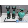 Image 1 : Blue Mountain Pottery Cat Statues & Urn