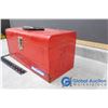 Image 2 : Red Metal Tool Box w/Contents