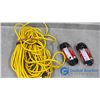 Image 1 : (2) NIB 9' Tool Replacement Cords 14 Gauge Yellow Extension Cord