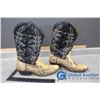 Image 1 : Genuine Snakeskin Boots - Size 9.5