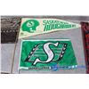 Image 3 : (2) Rough Rider Flags, Sask Wheat Pool Bag, & Fireball Bar Accessory