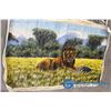 Image 2 : (2) Big Cat Paintings on Canvas