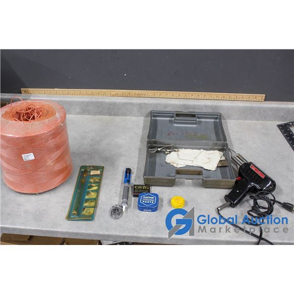 Solder Gun w/Case, Pencil Torch, Full Roll of Twine