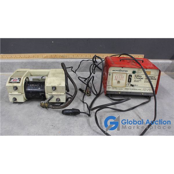 Motomaster Battery Charger & 12V Air Compressor