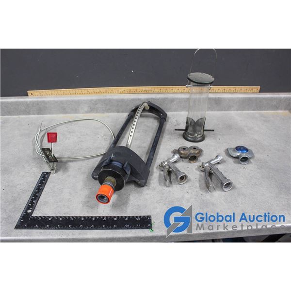 Assorted Sprinkler Items w/Lawn Mower Throttle Cable
