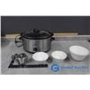 Rival Crock Pot w/CN Creamer & Small Ceramic Bowls