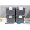 Image 1 : (4) Black Storex Storage Bins