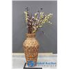 Image 1 : **Wicker Vase w/Decorative Flowers