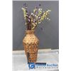 Image 2 : **Wicker Vase w/Decorative Flowers