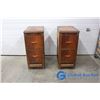 Image 1 : **(2) Wooden 2-Drawer Cabinets