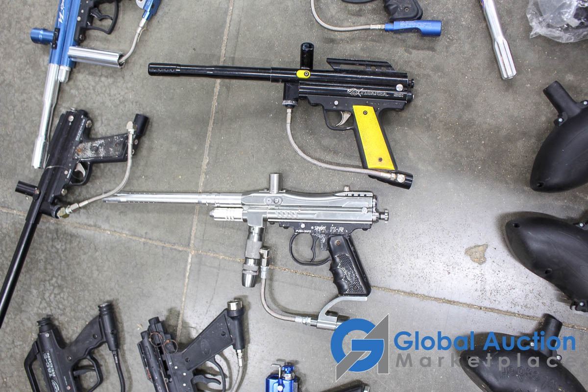 **(17) Paintball Guns, (19) Paintball Cannisters, (22) Hoppers, (1000