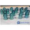 Image 2 : BIDS FOR DANIELLE: (20) Green Glass Insulators