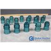 Image 3 : BIDS FOR DANIELLE: (20) Green Glass Insulators