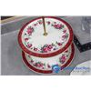 Image 10 : Glass Vase; Collector Plates & Tiered Platter