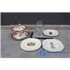 Image 1 : Glass Vase; Collector Plates & Tiered Platter